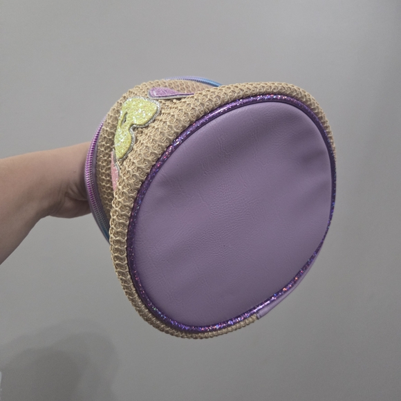 Girls Beach Round Straw Tote Bag NWT - Picture 4 of 5